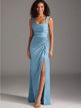 azazie naomie stretch satin dress Azazie Naomie